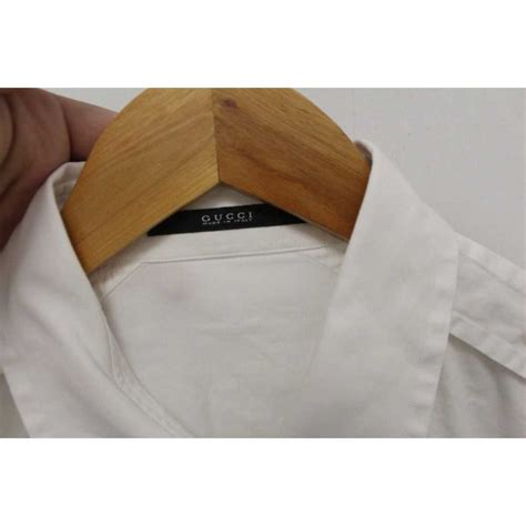 white gucci button up shirt|gucci button down shirt.